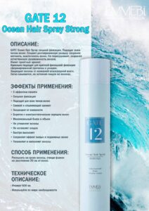 Сухой лак сильной фиксации GATE12 Ocean Emmebi Hair Spray Strong