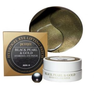 Гидрогелевые патчи для глаз с золотом и черным жемчугом PETITFEE Black Pearl & Gold Hydrogel Eye Patch 60шт