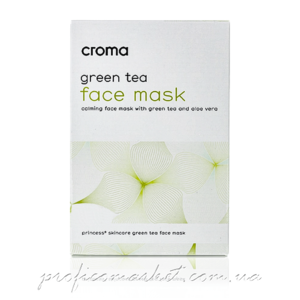 Croma\Princess Face Mask with Green Tea Маска для лица с экстрактом зеленого чая, 8шт