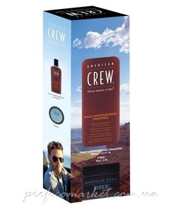 Набор American Crew DUO 3 (Daily Moisturizing Shampoo 250ml + Fiber 85g)
