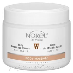 Разогревающий массажный крем для похудения с какао и перцем чили Norel Body massage cream – cocoa and chilli
