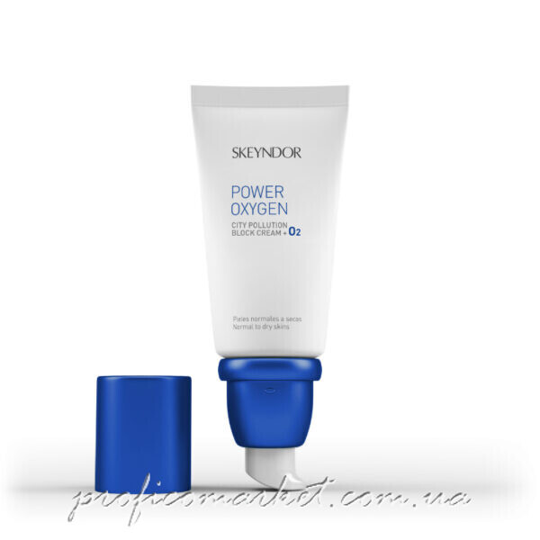 Кислородный детокс крем для сухой и нормальной кожи - Skeyndor Power Oxygen City Pollution Block Cream + O2
