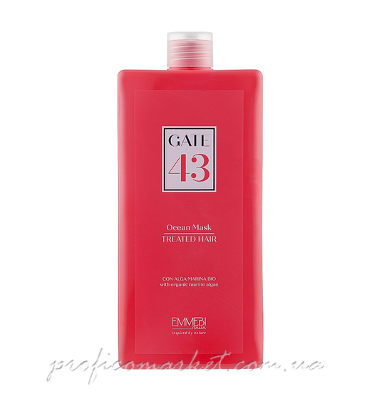 Маска для фарбованого та пошкодженого волосся Emmebi Italia Gate 43 Wash Ocean Mask Treated Hair