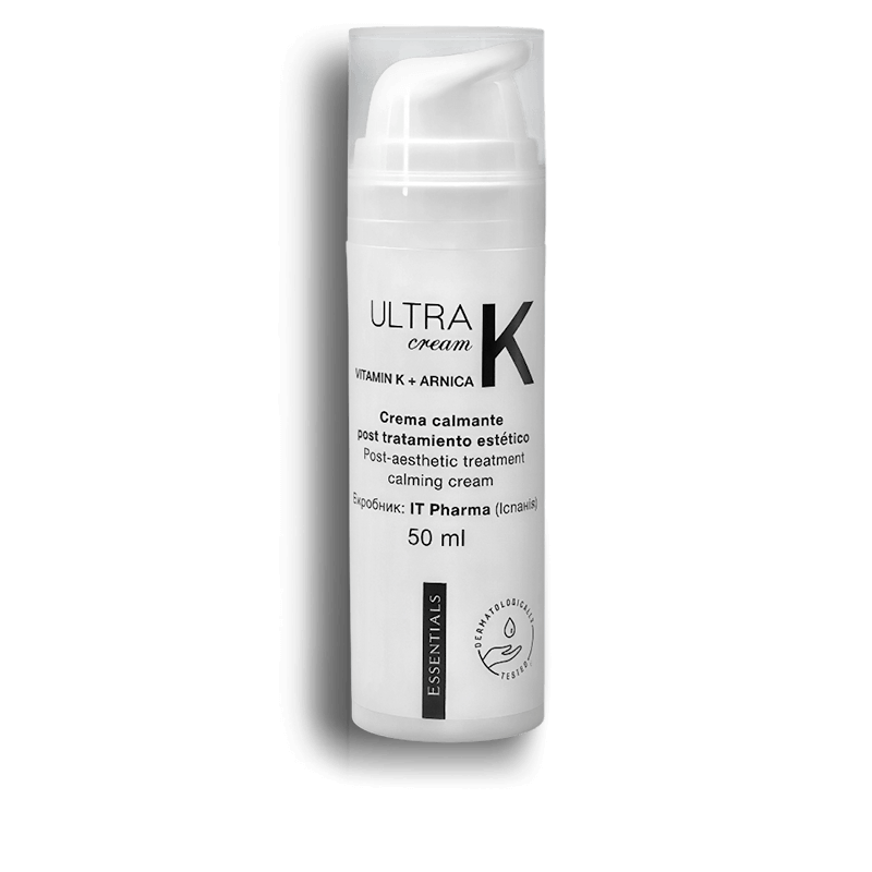 Регенеруючий заспокійливий крем з вітаміном K та арнікою Ultra Cream K IT Pharma