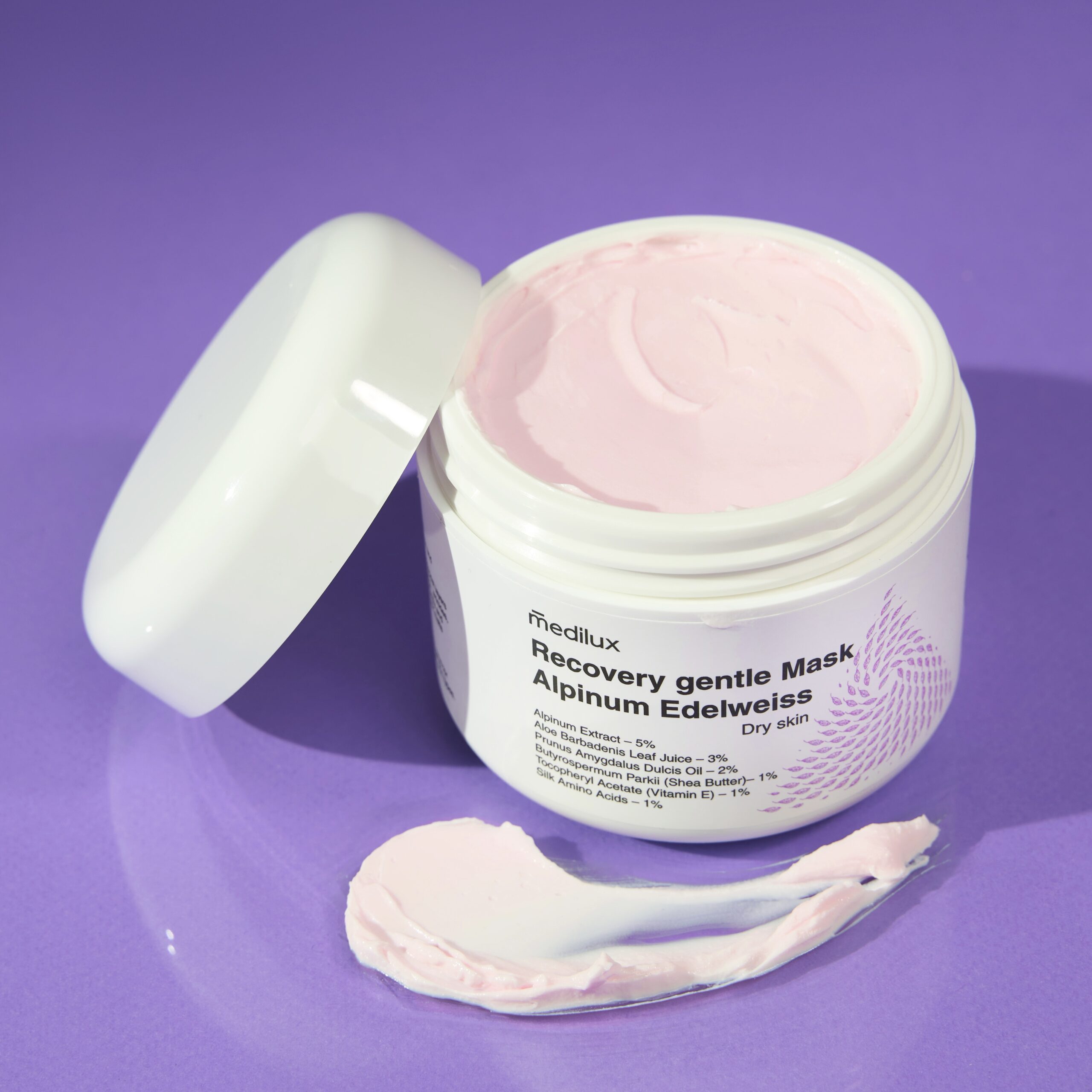 Маска для сухої шкіри відновлююча з едельвейсом Medilux Alpinum Edelweiss Recovery Gentle Mask